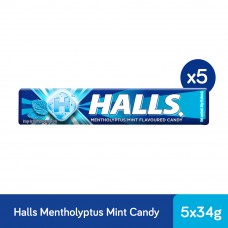 Halls Stick Mentholyptus Candy (34g x 5)